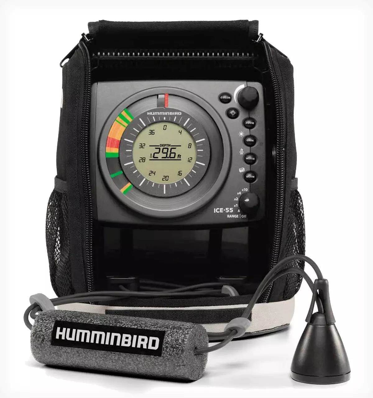 Studio photo of a Humminbird ice flasher.